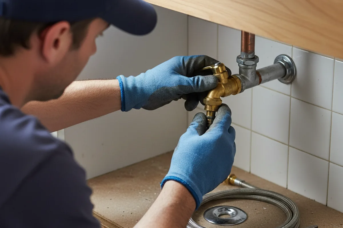 Shutoff valve and fitting work during Emergency Plumbing in White Marsh